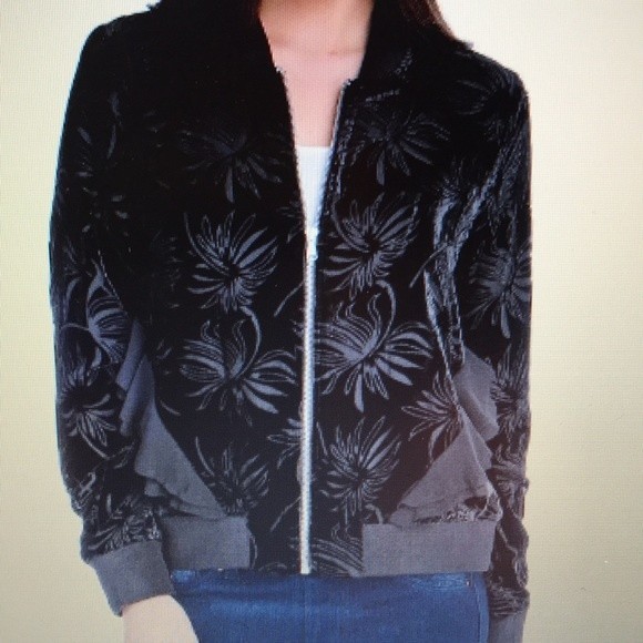 Kate & Mallory Velvet Bomber Jacket - NWOT Med. - Picture 1 of 7